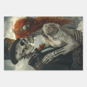 Gotisches Skelett, Vorschlag, Hochzeit, Flitterwoc Geschenkpapier Set (Vorderseite 2)