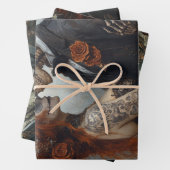 Gotisches Skelett, Vorschlag, Hochzeit, Flitterwoc Geschenkpapier Set (Beispiel)