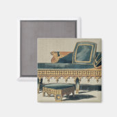 Gotisches Sofa aus dem "Repository der Künste" Magnet (Vorderseite/Rückseite)