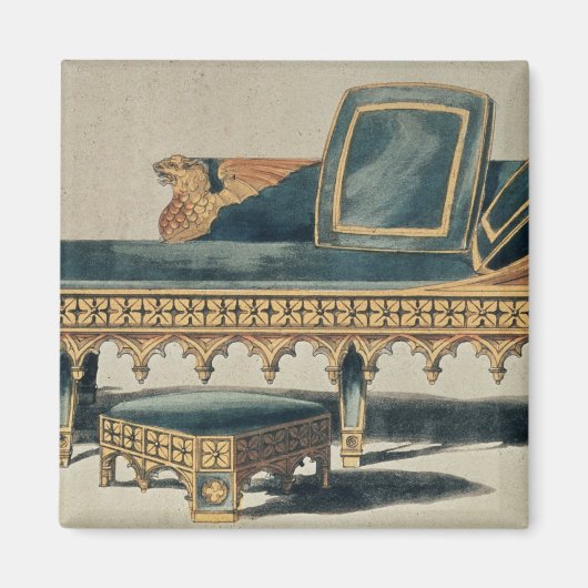 Gotisches Sofa aus dem "Repository der Künste" Magnet (Vorne)