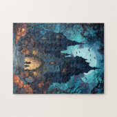 Gotisches Spuk Schloss Halloween Puzzle (Horizontal)