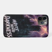 Gotisches Spuk Schloss unter Gewitter mit Text Case-Mate iPhone Hülle (Rückseite (Horizontal))