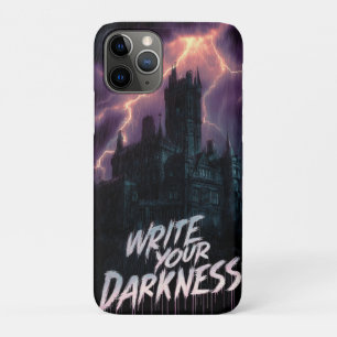 Gotisches Spuk Schloss unter Gewitter mit Text Case-Mate iPhone Hülle
