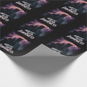 Gotisches Spuk Schloss unter Gewitter mit Text Geschenkpapier (Ecke)