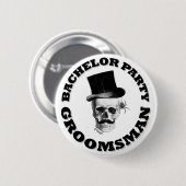 Gotisches steampunk Junggeselle-Party Button (Vorne & Hinten)