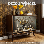 Gotisches Stillleben mit Schädel - Entfärbung - Seidenpapier