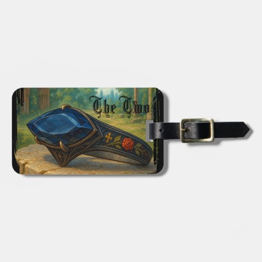 Gotisches Verlobungsgeschenk Gepäckanhänger (Vorderseite horizontal)
