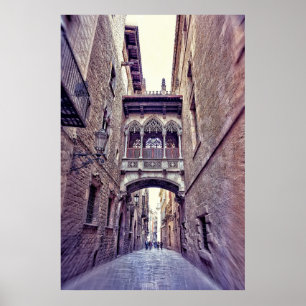Gotisches Viertel in Barcelona, Spanien Poster