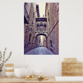 Gotisches Viertel in Barcelona, Spanien Poster (Küche)