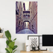 Gotisches Viertel in Barcelona, Spanien Poster (Heimbüro)