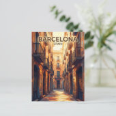 Gotisches Viertel Spanien Postkarte (Stehend Vorderseite)