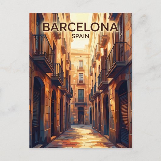 Gotisches Viertel Spanien Postkarte (Vorderseite)