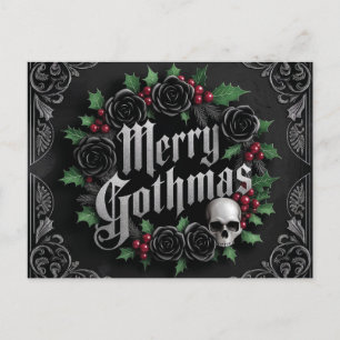 Gotisches Viktorianisches Weihnachtsdesign - Dunkl Feiertagspostkarte