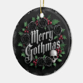 Gotisches Viktorianisches Weihnachtsdesign - Dunkl Keramik Ornament (Links)