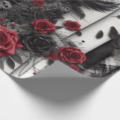 Gotisches Vintages Halloween-Geschenkpapier Geschenkpapier (Ecke)