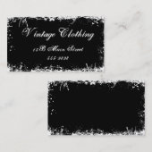 Gotisches Vintages Schwarzes Visitenkarte (Vorne/Hinten)