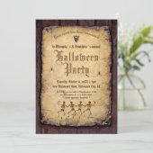 Gotisches Vintages Viktorianisches Halloween-Party Einladung (Stehend Vorderseite)