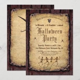 Gotisches Vintages Viktorianisches Halloween-Party Einladung