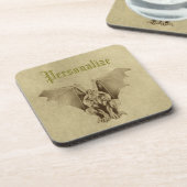 Gotisches Wasserspeier-Pergament-Untersetzer-Set Untersetzer (Linke Seite)