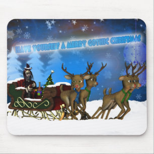 Gotisches Weihnachten Mousepad, H.I.P. Und Ren Mousepad