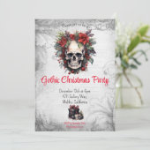 Gotisches Weihnachtsfest-Party Einladung (Stehend Vorderseite)