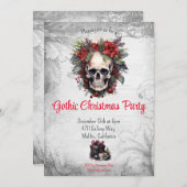 Gotisches Weihnachtsfest-Party Einladung (Vorne/Hinten)