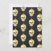 Gotisches Weihnachtsfest Party Gold & Black Einladung (Rückseite)