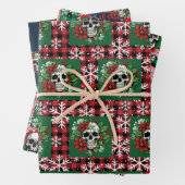 Gotisches Weihnachtswrapping Papier mit Skulls (Beispiel)