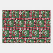 Gotisches Weihnachtswrapping Papier mit Skulls (Vorderseite)