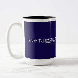 #GOTJESUS ZWEIFARBIGE TASSE