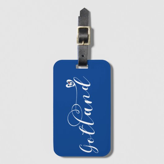 Gotland Flag Heftskriptdesign, Schweden Gepäckanhänger (Vorderseite Vertikal)