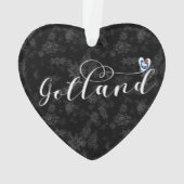 Gotland Flag Heftskriptdesign, Schweden Ornament (Rückseite)