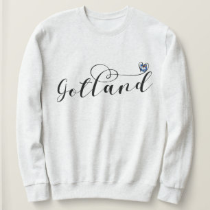 Gotland Flag Heftskriptdesign, Schweden Sweatshirt