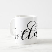 Gotland-Flagge Herz-Schrift-Design, Schweden Kaffeetasse (Vorderseite Links)