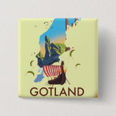 Gotland Ostsee Wanderkarte Button (Vorderseite)