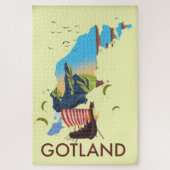 Gotland Ostsee Wanderkarte Puzzle (Vertikal)