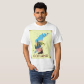 Gotland Ostsee Wanderkarte T-Shirt (Vorne ganz)