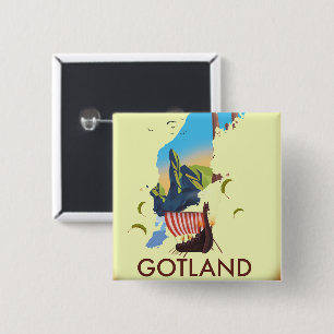 Gotland Ostsee Wikinger Reisekarte Button