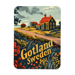 Gotland Schweden Reise Anzeige Magnet