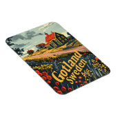 Gotland Schweden Reiseanzeige Magnet (Rechte Seite)