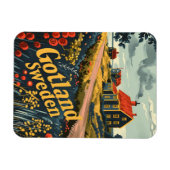 Gotland Schweden Reiseanzeige Magnet (Horizontal)