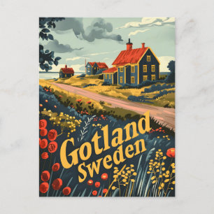 Gotland Schweden Reiseanzeige Postkarte