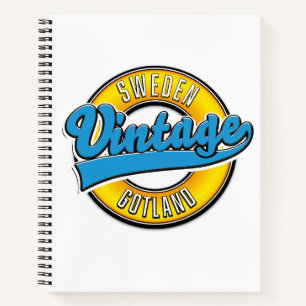 Gotland Schweden Vintage-Logo Notizblock