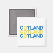 GOTLAND (schwedische Flagge) Magnet (Vorderseite/Rückseite)