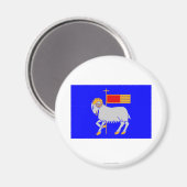 Gotlands län flag magnet (Vorderseite/Rückseite)