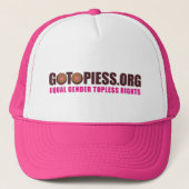 GoTopless hat Brown Truckerkappe (Vorderseite)