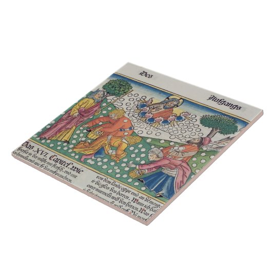 Gott 13-22 des Exodus-16 stellt Wachteln und Manna Fliese (Seite)