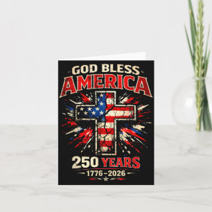 Gott Amerikanisch 250 Jahre 1776 2026 für Männer F Karte