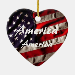 Gott Amerikas, Amerika verschüttete seine Anmut Keramik Ornament