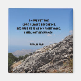 Gott an meiner rechten Hand Psalm 16:8 Bibelverse Magnet
